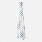 Blauw rozenknoppatroon stropdas (Achterkant)