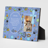 Blauw Ruimte thema BAUTIZO FOTO Bijbeltekst GIFT Fotoplaat (Zijkant)