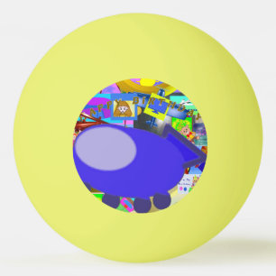 Blauw Ruimteschip Popcorn Anime Ping Pong Ball