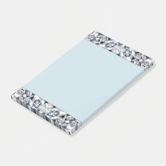  blauw ruitenbiljet na zijn post-it® notes (Schuin)