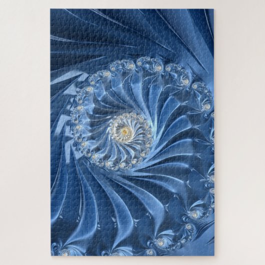 blauw ruitenpuzzel legpuzzel (Verticaal)