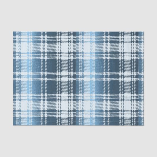 Blauw ruitjes tissuepapier (Voorkant)
