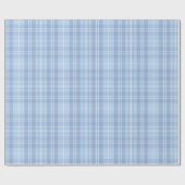 Blauw ruitpatroon cadeaupapier (Vlak)