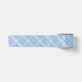 Blauw ruitpatroon satijnen lint (Voorkant)