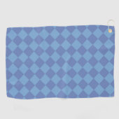 Blauw ruitpatroon van Checker Golfhanddoek (Horizontaal)