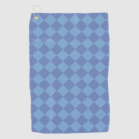 Blauw ruitpatroon van Checker Golfhanddoek (Voorkant)