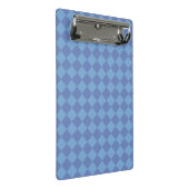 Blauw ruitpatroon van Checker Mini Klembord (Schuin)