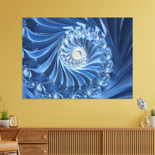 blauw ruitvormig canvas (Insitu (Woonkamer))