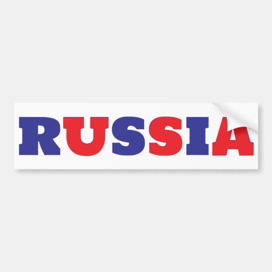 Blauw Rusland Rood VS Bumpersticker (Voorkant)