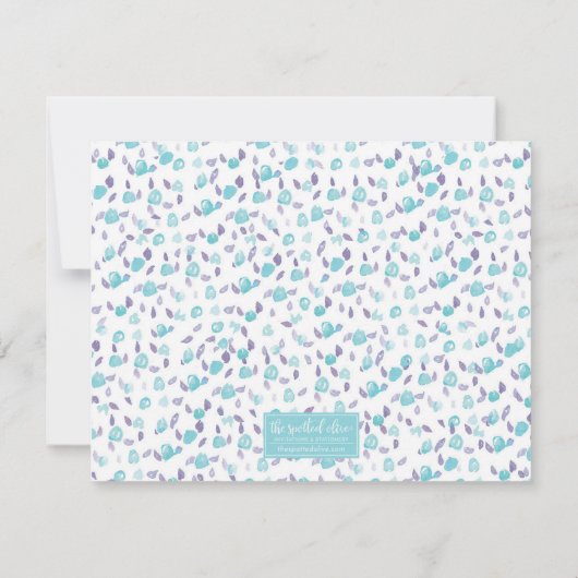 Blauw Russisch Kat Gepersonaliseerd Briefpapier Notitiekaartje (Achterkant)