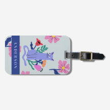 Blauw Russisch Kat & Matisse Bloemen