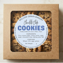 Blauw rustiek cottage cookie ingrediëntenlijst sti
