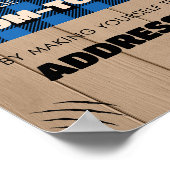 Blauw Rustiek geruite Lumberjack Envelope Station Poster (Hoek)