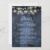 Blauw rustiek hout alles in een touwtje lichten br kaart (Achterkant)