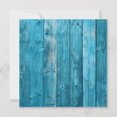 Blauw Rustiek Houten Slingerlichten Chic Save the (Achterkant)