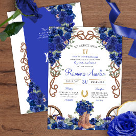 Blauw Rustiek Western Charro Cowboy Laarzen Quince Kaart