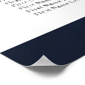 Blauw rustiek Zonnebloem Bruiloft Zittingkaart Poster (Hoek)