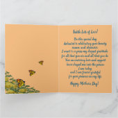 Blauw rustieke bloem- Moederdag voor Afro-Amerikaa Kaart (Binnen)