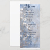 Blauw rustieke diner menu (Voorkant / Achterkant)