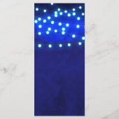 Blauw Rustieke Kerstverlichting Elegant Trouwmenu Menu (Achterkant)