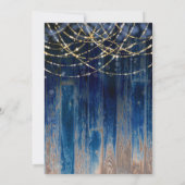 Blauw Rustieke Kustschuur Hout Bokeh Sweet 16 Kaart (Achterkant)