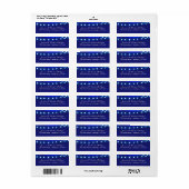 Blauw rustieke nacht slingerlicht adreslabels etiket (Full Sheet)