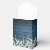 Blauw Rustieke Slingerlichten Groene Bladeren Brui Bedankdoosjes (Geopend)