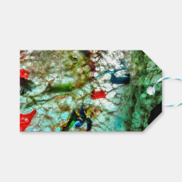 Blauw rustig abstract cadeau label, Blauw ontspann Cadeaulabel