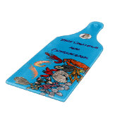 Blauw Ruw Schelpdierglas Snijplank (Hoek)