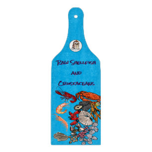 Blauw Ruw Schelpdierglas Snijplank