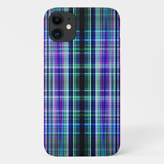 Blauw ruw streekpatroon Case-Mate iPhone case (Achterkant)