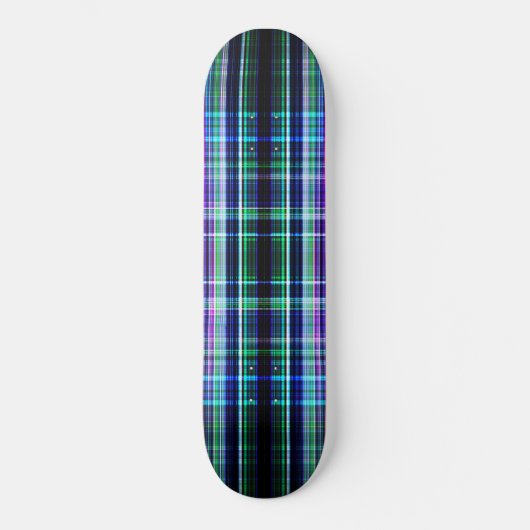 Blauw ruw streekpatroon persoonlijk skateboard (Voorkant)