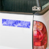 Blauw ruw textiel bumpersticker (Op Truck)