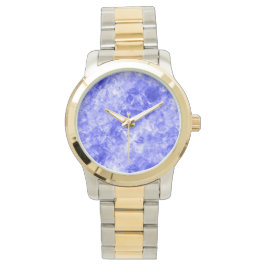 Blauw ruw textiel horloge