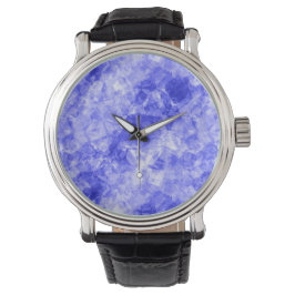 Blauw ruw textiel horloge
