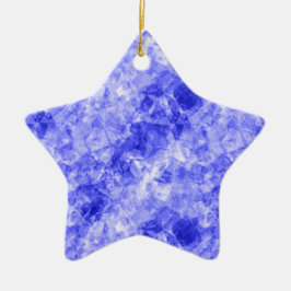 Blauw ruw textiel keramisch ornament