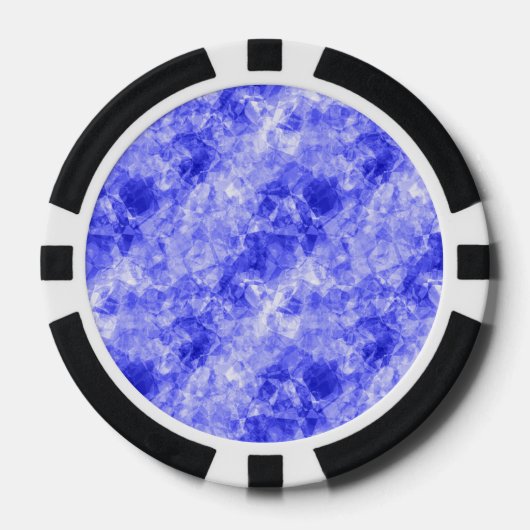 Blauw ruw textiel poker chips (Voorkant)