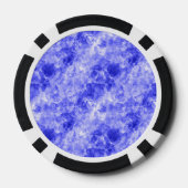 Blauw ruw textiel poker chips (Achterkant)