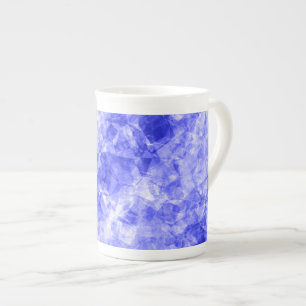 Blauw ruw textiel porselein kop