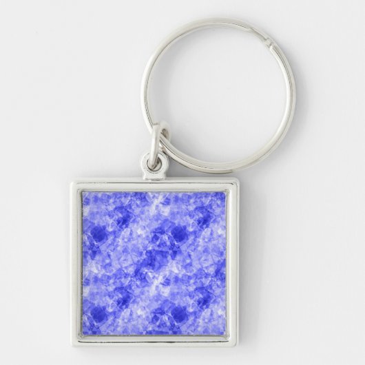 Blauw ruw textiel sleutelhanger (Voorkant)