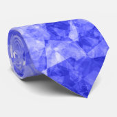 Blauw ruw textiel stropdas (Opgerold)