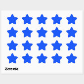Blauw (RYB) (effen kleur) Ster Sticker (Vel)
