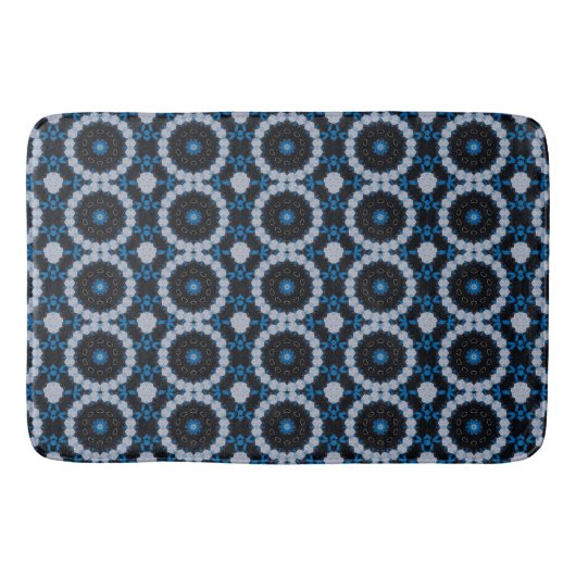 Blauw 's ochtends en 's nachts badmat (Voorkant)