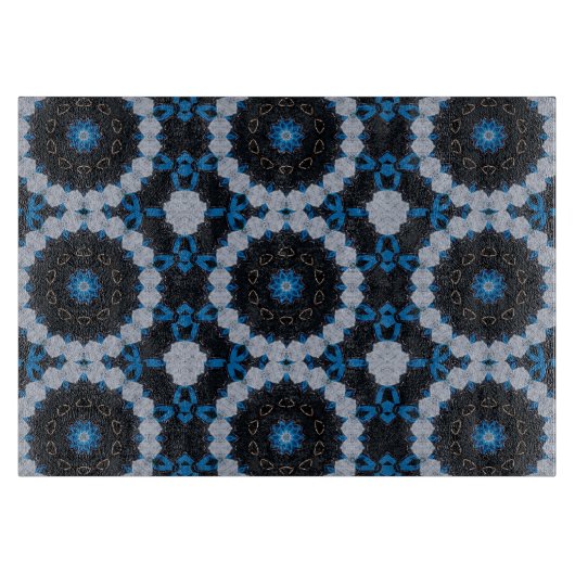 Blauw 's ochtends en 's nachts snijplank (Voorkant)