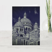 Blauw Sacre Coeur Parijs Europa Reizen Kaart (Voorkant)