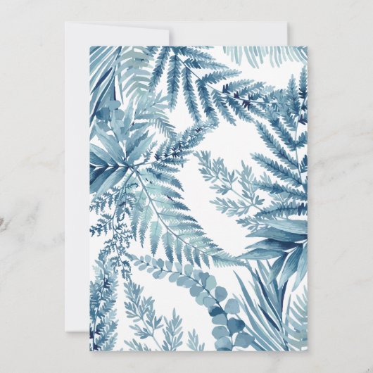 Blauw Safari Dieren Tweede Verjaardag Kaart (Achterkant)