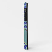 Blauw saffier Chevron patroon Case-Mate iPhone Case (Achterkant/links)