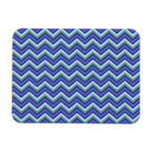 Blauw saffier Chevron patroon Magneet (Horizontaal)