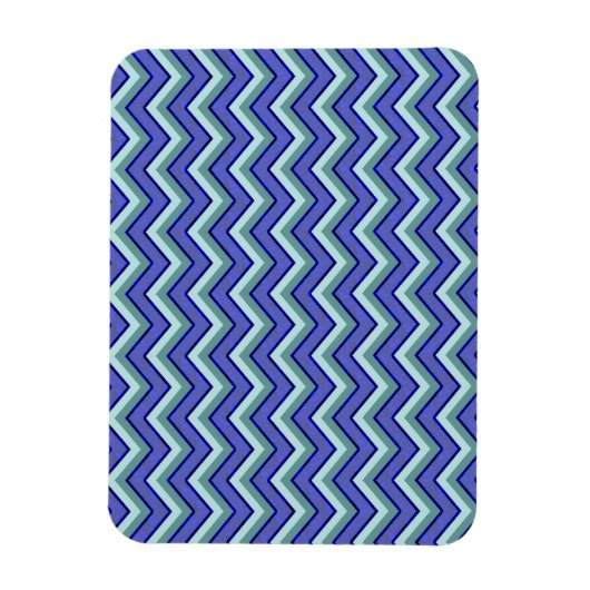 Blauw saffier Chevron patroon Magneet (Verticaal)