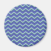Blauw saffier Chevron patroon Magneet (Voorkant)